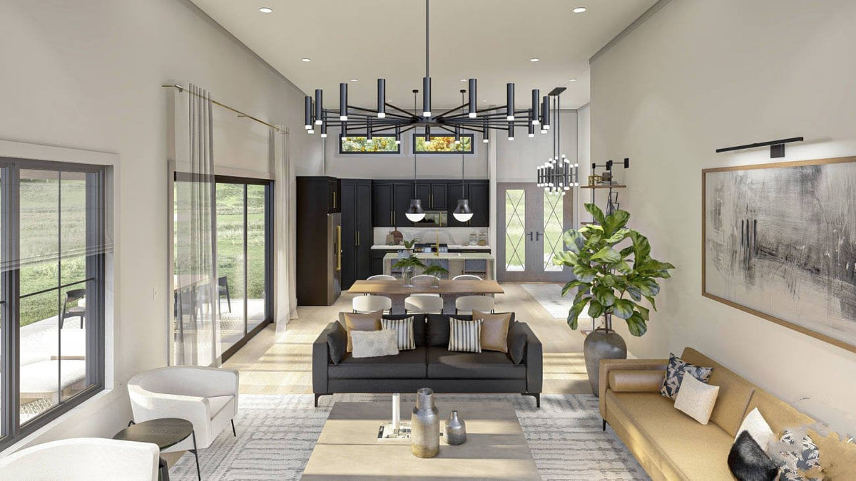 Evansville Barndominium House Plan - Living Room