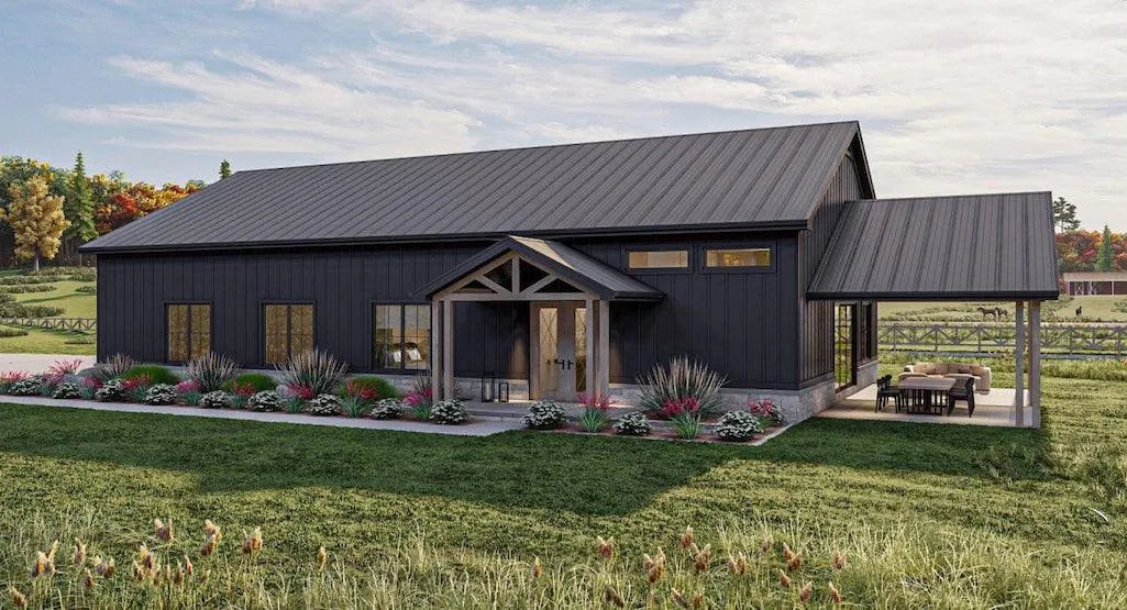 Evansville Barndominium - Archival Designs House Plans