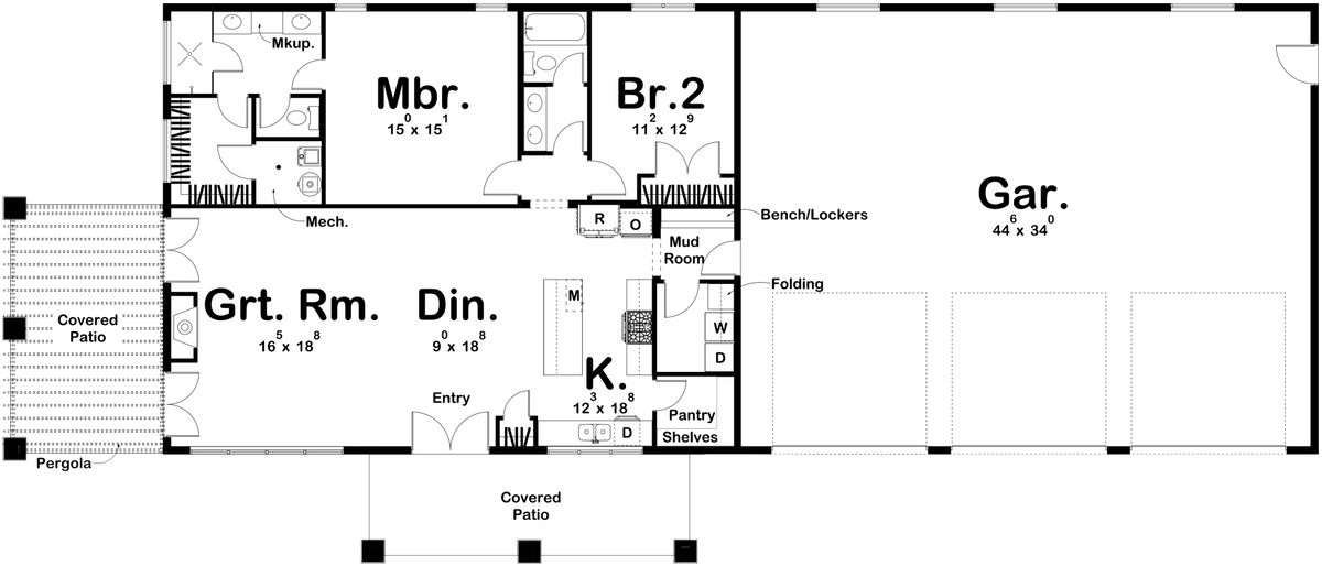 Jonesboro Barndominium Main  Floor Plan