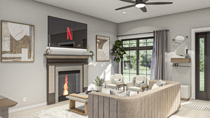 G8001-A Traditional House Living Room, 3 Bedrooms, 2.5 Bathrooms | Worthington 30211 