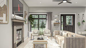 G8001-A Traditional House Living Room, 3 Bedrooms, 2.5 Bathrooms | Worthington 30211 