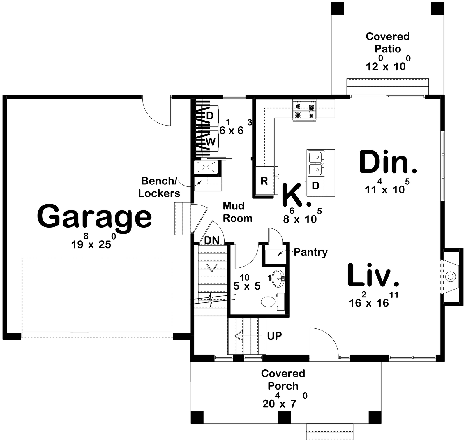 G8001-A Traditional House, 3 Bedrooms, 2.5 Bathrooms | Worthington 30211 Exterior