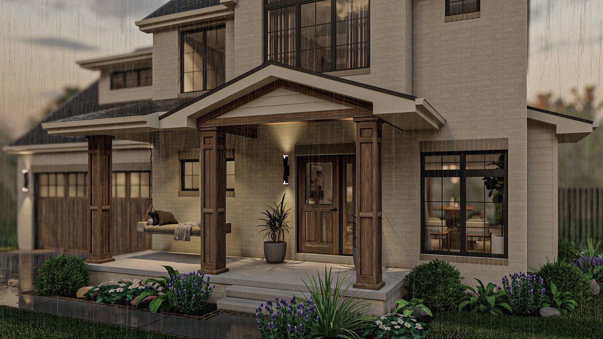 G8001-A Traditional House, 3 Bedrooms, 2.5 Bathrooms | Worthington 30211 Exterior-5