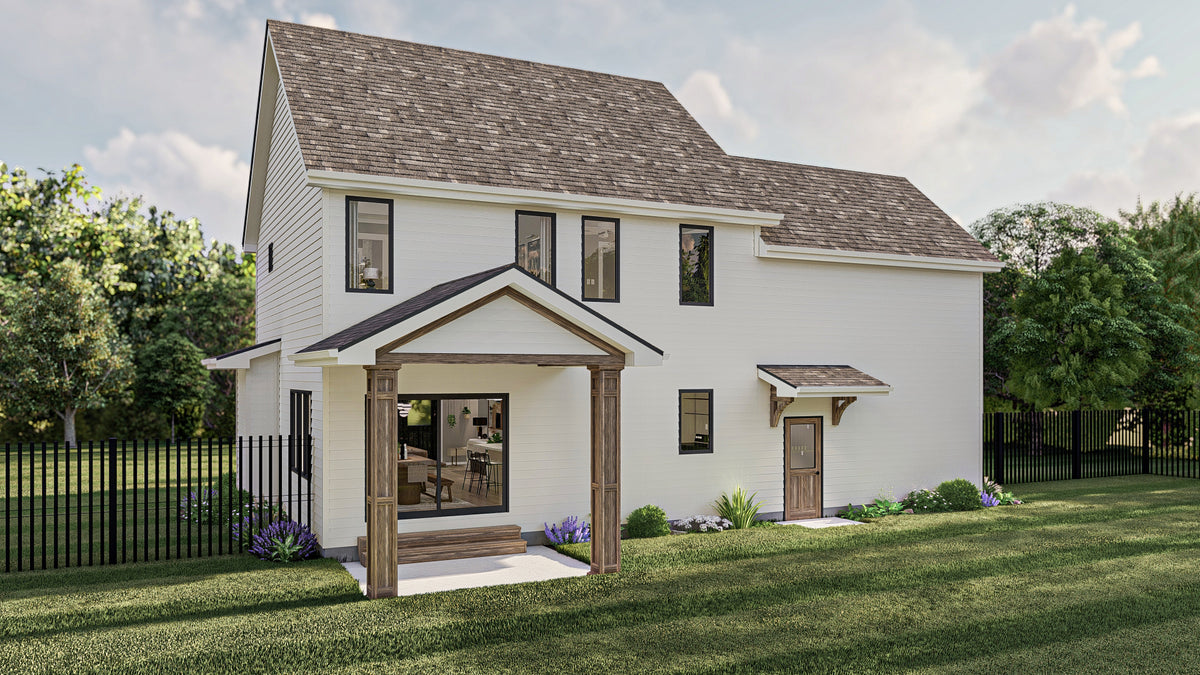G8001-A Traditional House, 3 Bedrooms, 2.5 Bathrooms | Worthington 30211 Exterior-3