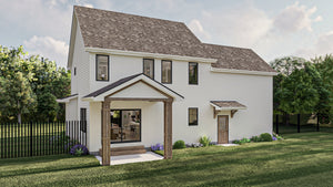 G8001-A Traditional House, 3 Bedrooms, 2.5 Bathrooms | Worthington 30211 Exterior-3