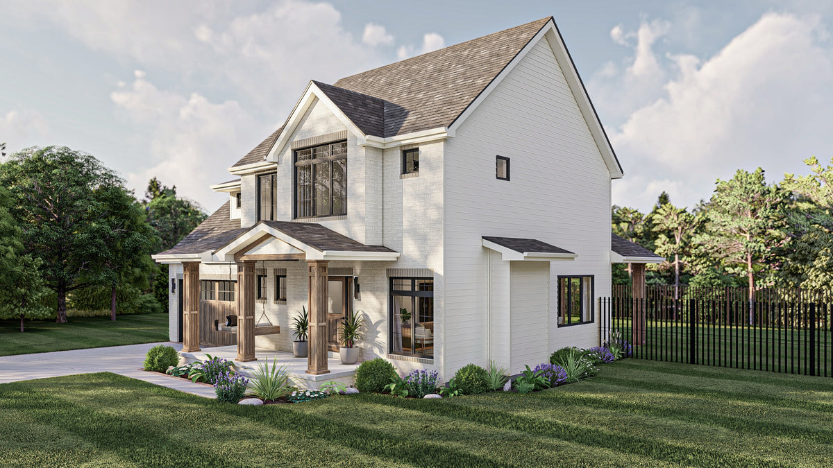 G8001-A Traditional House, 3 Bedrooms, 2.5 Bathrooms | Worthington 30211 Exterior-4