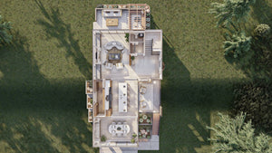 G7891-A Modern House 3D First Floor, 3 Bedrooms, 2.5 Bathrooms | Union Square 30218 