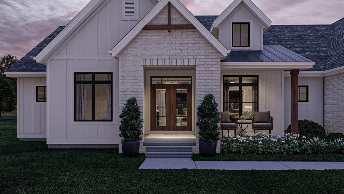 G7882-A Modern Farmhouse Front Porch, 4 Bedrooms, 2.5 Bathrooms | Williamsport 30225