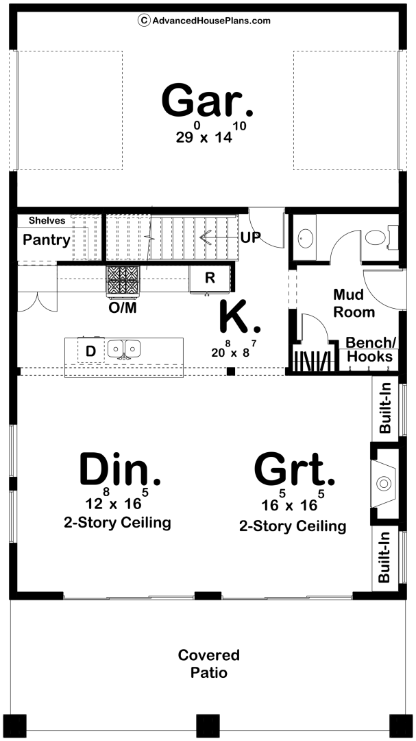 Southaven Barndominium Floor Plan-Main Floor