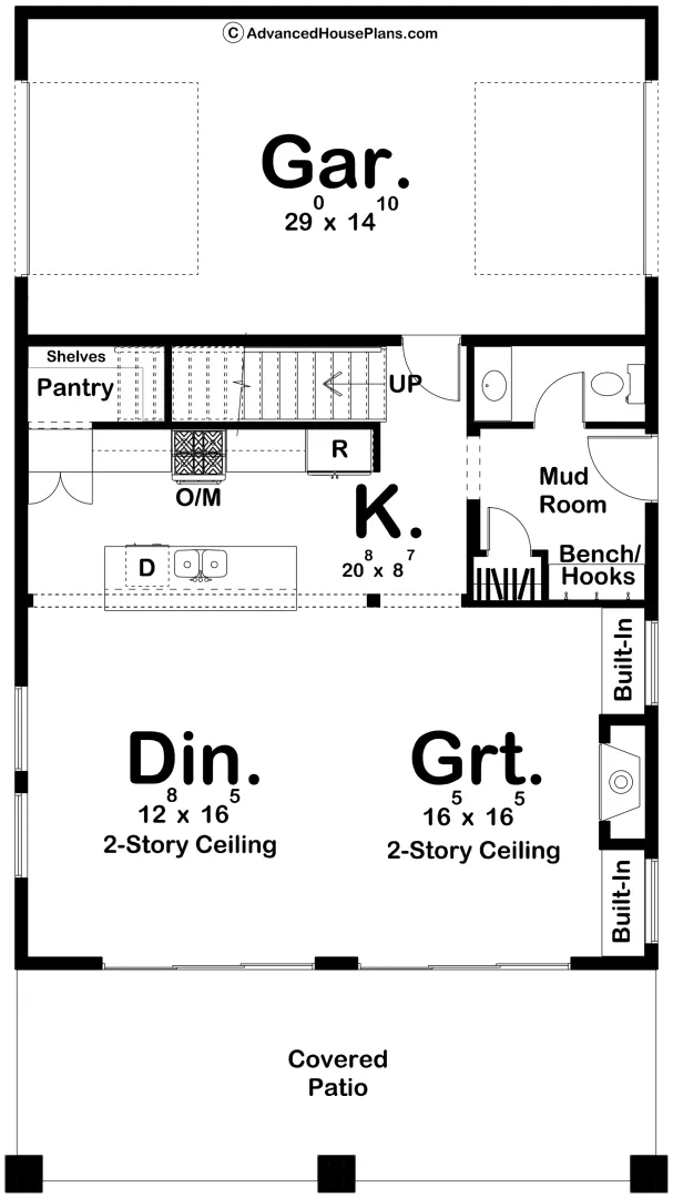 Southaven Barndominium Floor Plan-Main Floor