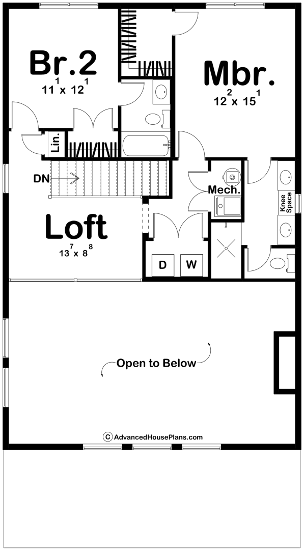 Southaven Barndominium Floor Plan-Second Floor