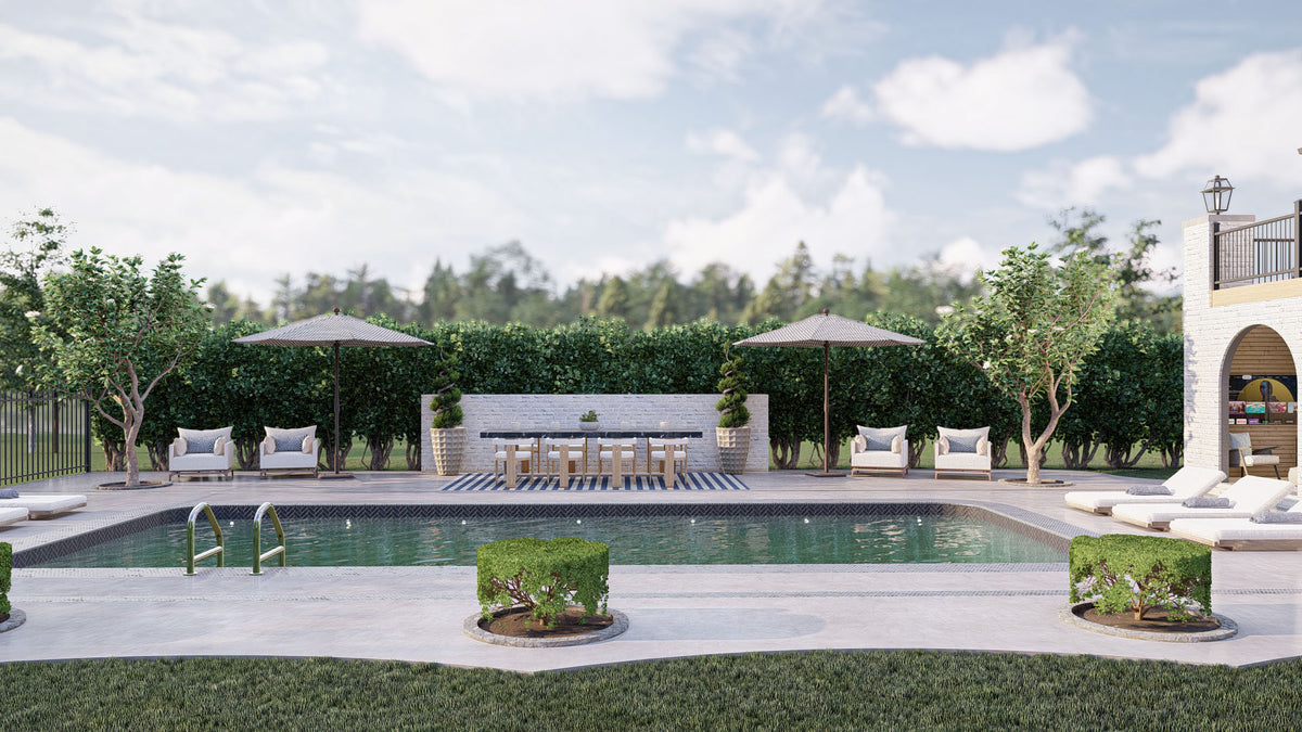 G7893-A Modern Cottage Pool House Pool, 2 Bathrooms | Calypso Bay 30234 