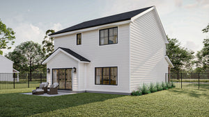 G7908-A Modern Craftsman House, 3 Bedrooms, 3 Bathrooms | Hayfield 30245 Exterior-3