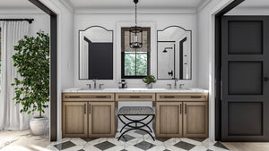 G7908-A Modern Craftsman House Master Bathroom, 3 Bedrooms, 3 Bathrooms | Hayfield 30245