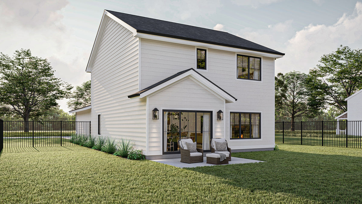 G7908-A Modern Craftsman House, 3 Bedrooms, 3 Bathrooms | Hayfield 30245 Exterior-4