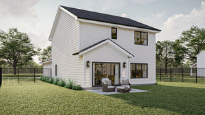 G7908-A Modern Craftsman House, 3 Bedrooms, 3 Bathrooms | Hayfield 30245 Exterior-4