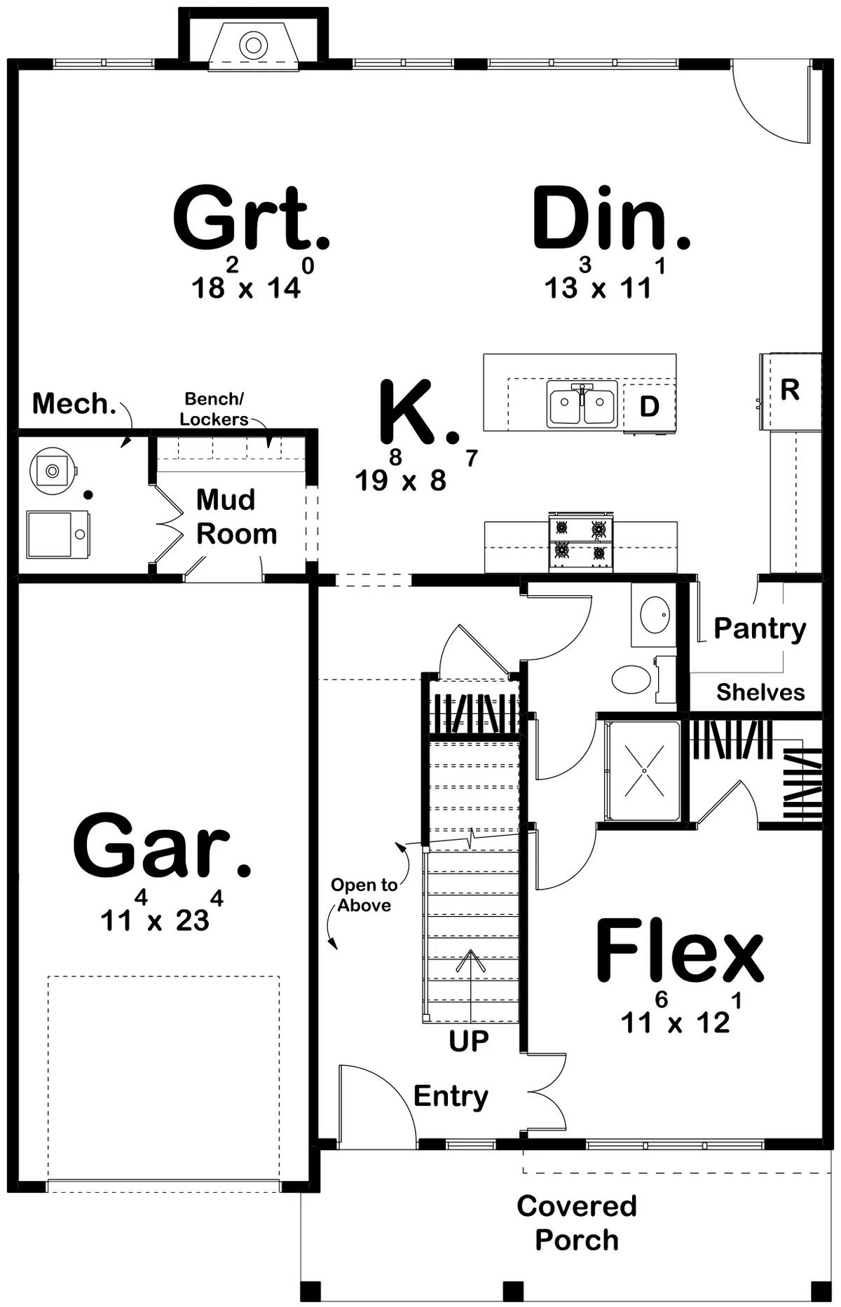 Crandall House Plan - Archival Designs House Plans, floor plan