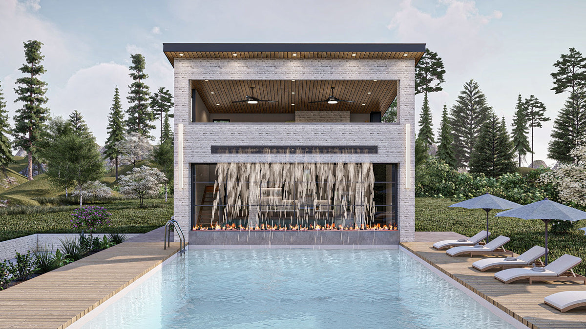 G7884-A Modern Pool House with Bathroom | Niagara Falls 30255 Exterior-2