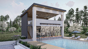 G7884-A Modern Pool House with Bathroom | Niagara Falls 30255 Exterior-3