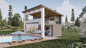 G7884-A Modern Pool House with Bathroom | Niagara Falls 30255 Exterior-5