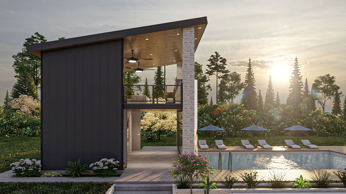 G7884-A Modern Pool House with Bathroom | Niagara Falls 30255 Exterior-6