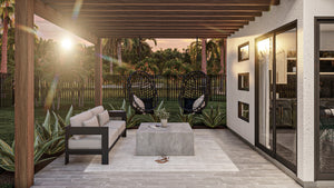G7907-A Modern Pool House with Bathroom Covered Patio | Albany Flats 30256