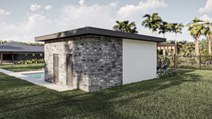 G7907-A Modern Pool House with Bathroom | Albany Flats 30256 Exterior-3