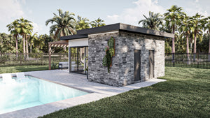 G7907-A Modern Pool House with Bathroom | Albany Flats 30256 Exterior-5