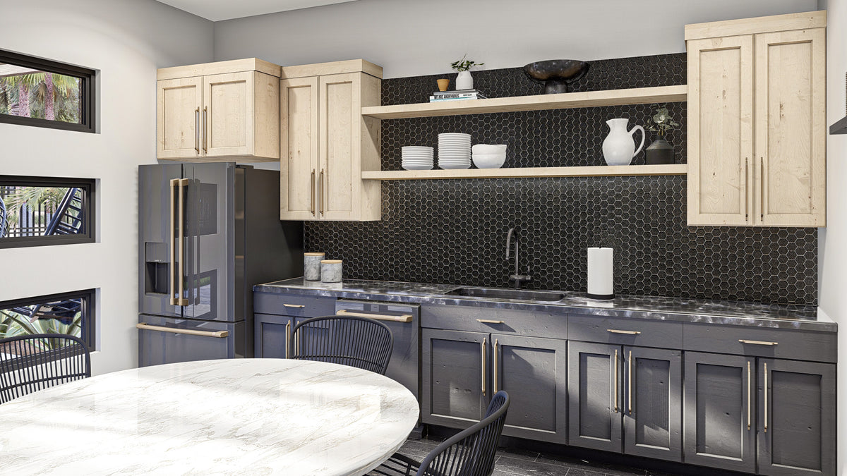 G7907-A Modern Pool House with Bathroom | Albany Flats 30256 Kitchen