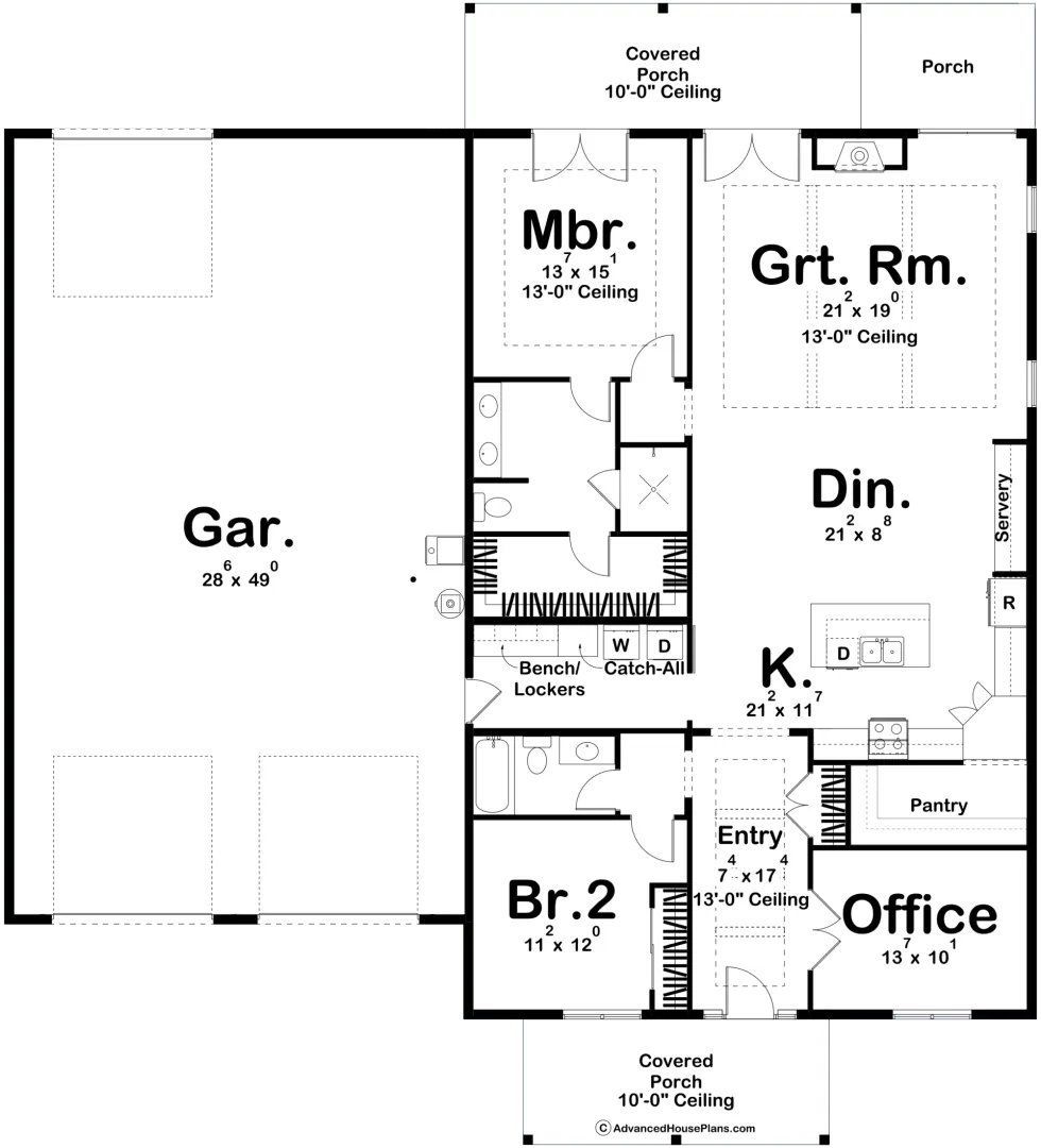 Chamberlain Barndominium - Archival Designs House Plans, floor plan