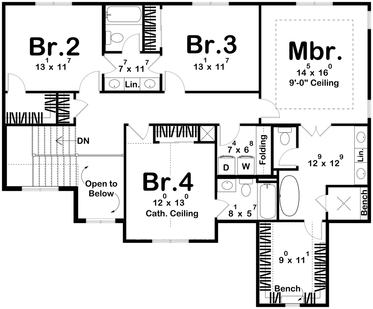 Ellington House Plan - Archival Designs House Plans, floor plan