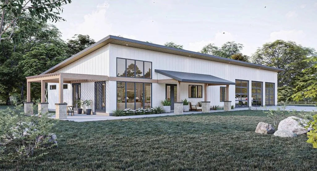 Whalen Flats Barndominium - Archival Designs House Plans