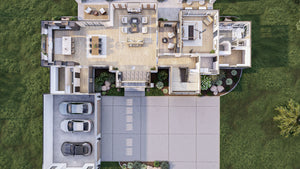 G7997-A Modern French Country House 3D First Floor, 4 Bedrooms, 4 Bathrooms | Camelback Ranch 30289 