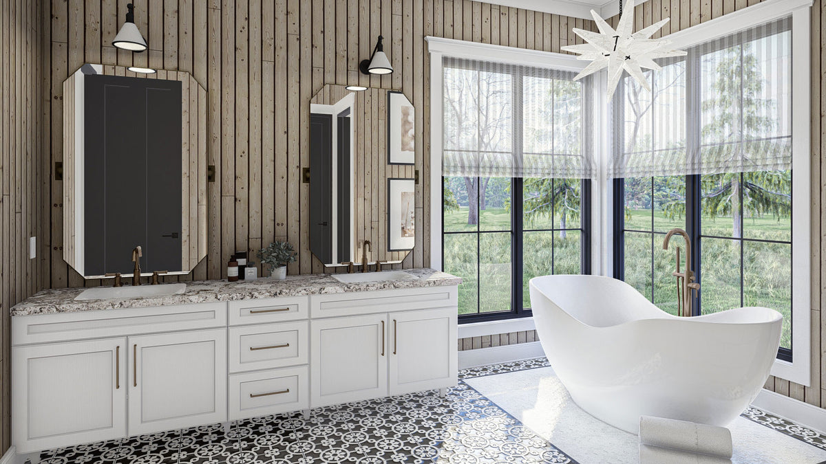 G7997-A Modern French Country House Master Bathroom, 4 Bedrooms, 4 Bathrooms | Camelback Ranch 30289 