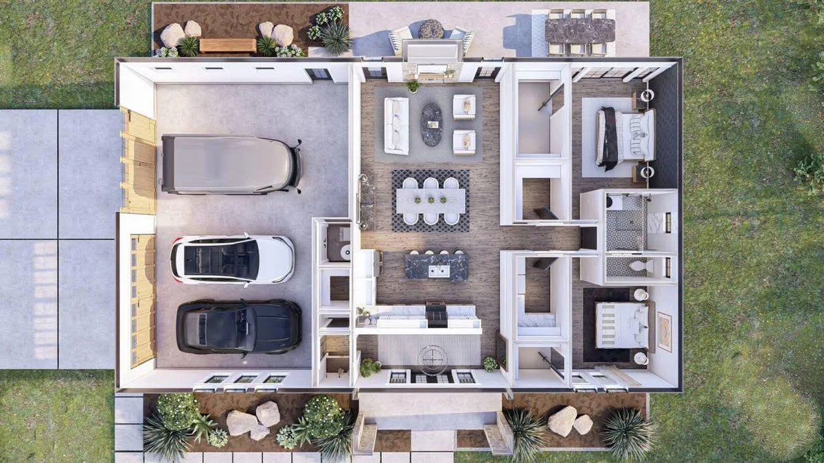 barndominium with 3 car garage