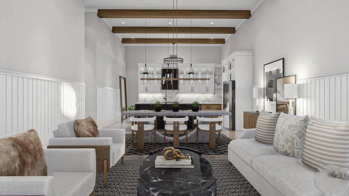 barndominium open concept living room