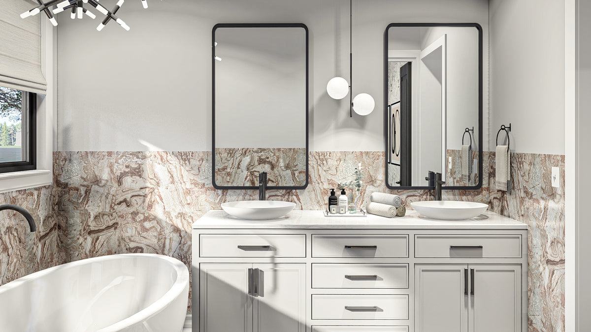 G7998-A Craftsman House Master Bathroom, 4 Bedrooms, 4.5 Bathrooms | Live Oak 30310 