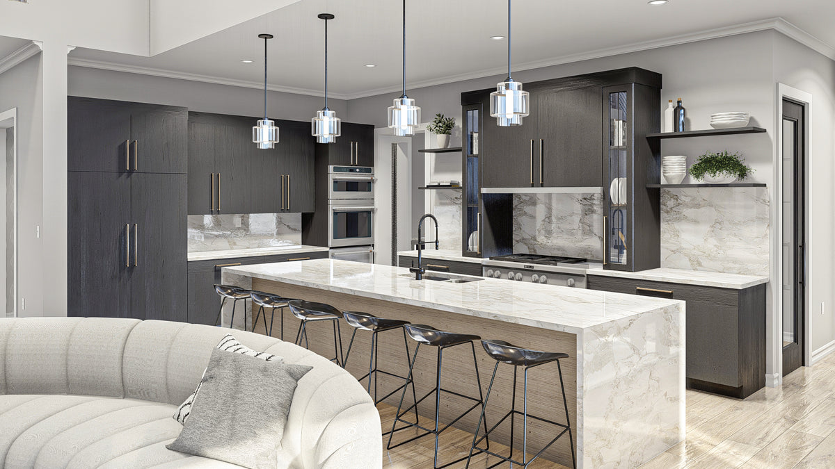 G7998-A Craftsman House Kitchen, 4 Bedrooms, 4.5 Bathrooms | Live Oak 30310 