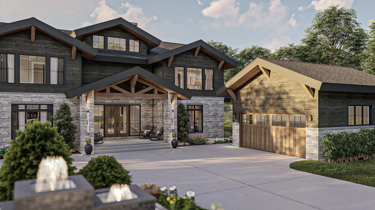 G7998-A Craftsman House, 4 Bedrooms, 4.5 Bathrooms | Live Oak 30310 Exterior-6