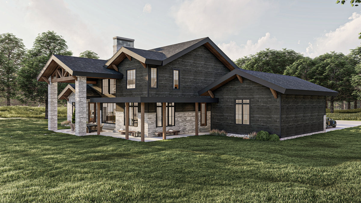 G7998-A Craftsman House, 4 Bedrooms, 4.5 Bathrooms | Live Oak 30310 Exterior-2