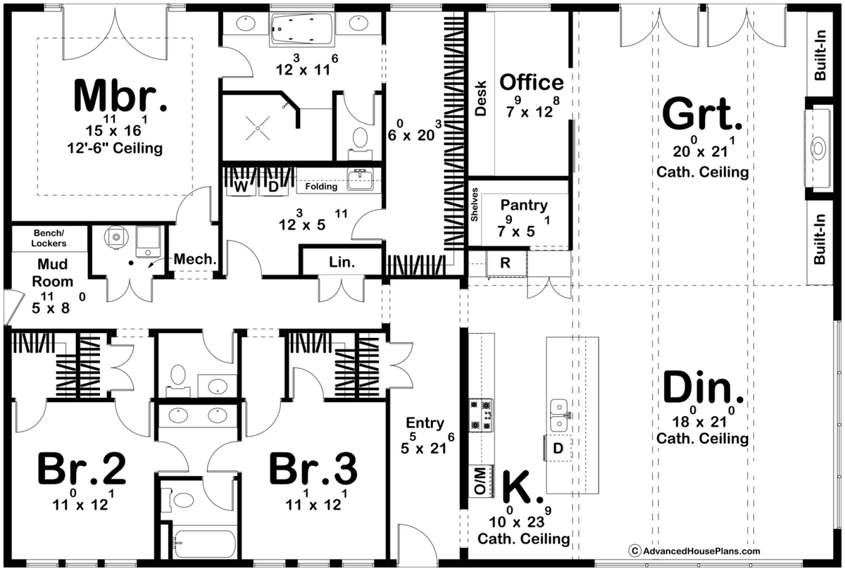 Coal Creek Barndominium Floor Plan - Main