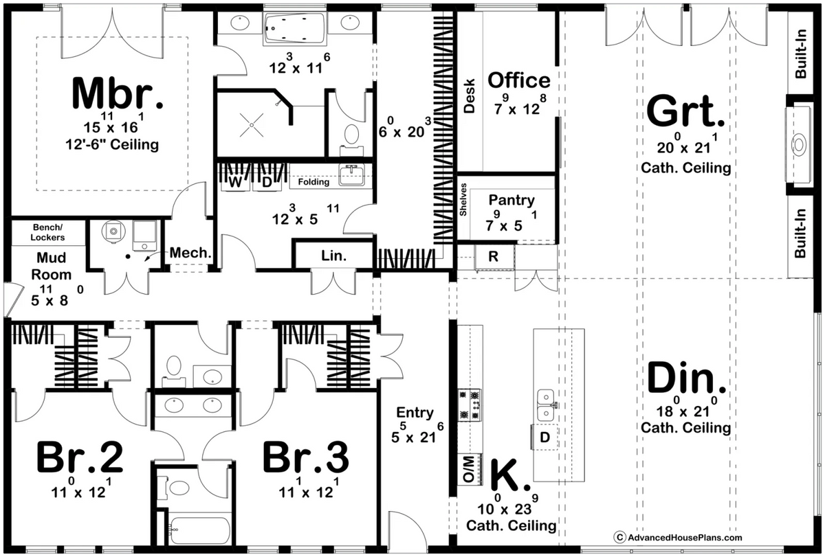 Coal Creek Barndominium - Archival Designs House Plans, floor plan