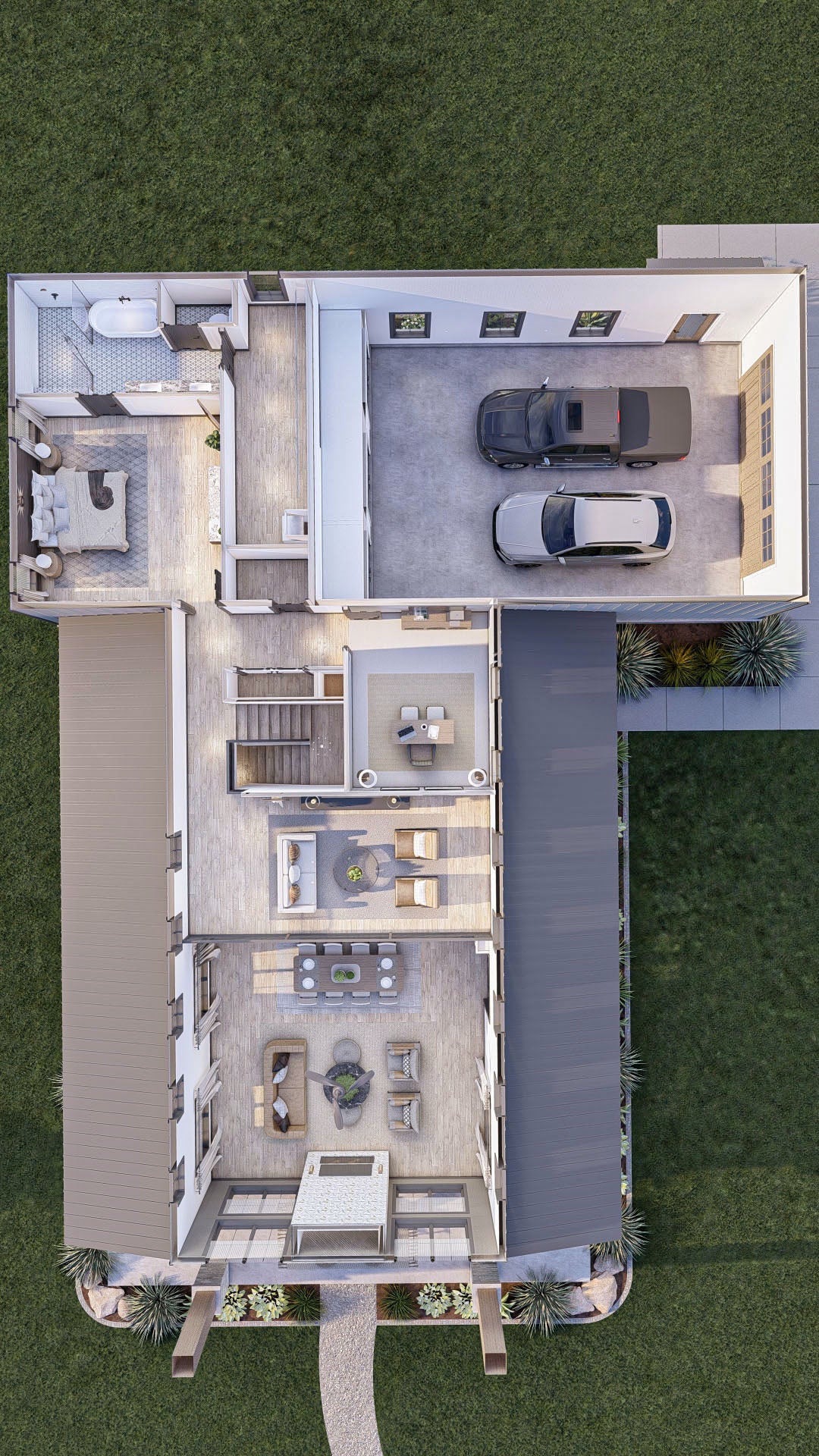 G8002-A Barndominium House 3D Second Floor, 3 Bedrooms, 2.5 Bathrooms | Marion 30332 