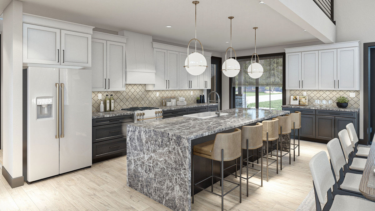 G8002-A Barndominium House Kitchen, 3 Bedrooms, 2.5 Bathrooms | Marion 30332 
