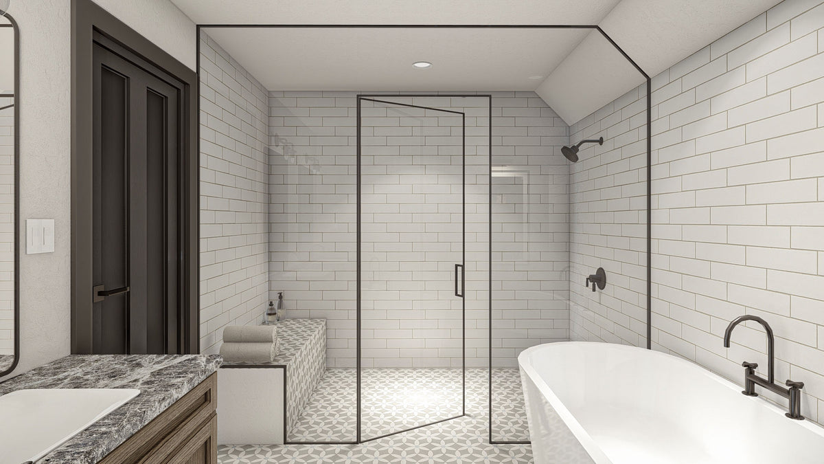G8002-A Barndominium House Master Bathroom, 3 Bedrooms, 2.5 Bathrooms | Marion 30332 
