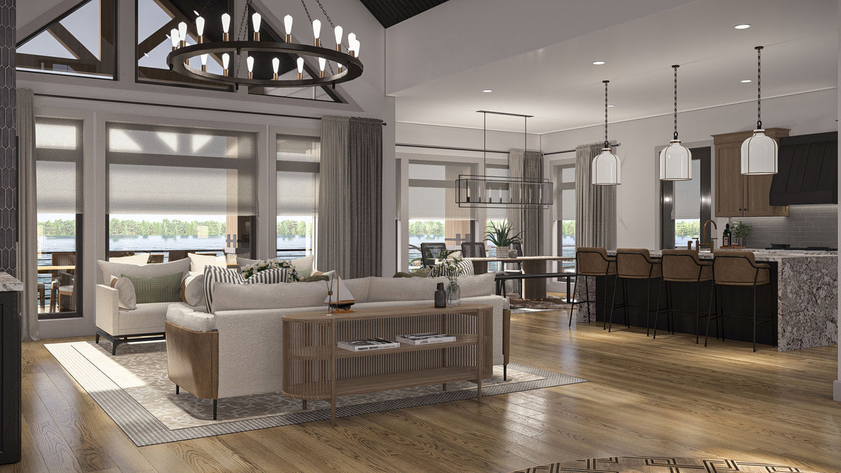 G7875-A Craftsman House Living Area, 2 to 5 Bedrooms, 2.5 to 4.5 Bathrooms | Emerald Bay 30345