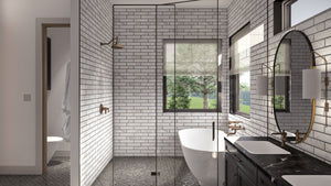 G7875-A Craftsman House Master Bathroom, 2 to 5 Bedrooms, 2.5 to 4.5 Bathrooms | Emerald Bay 30345