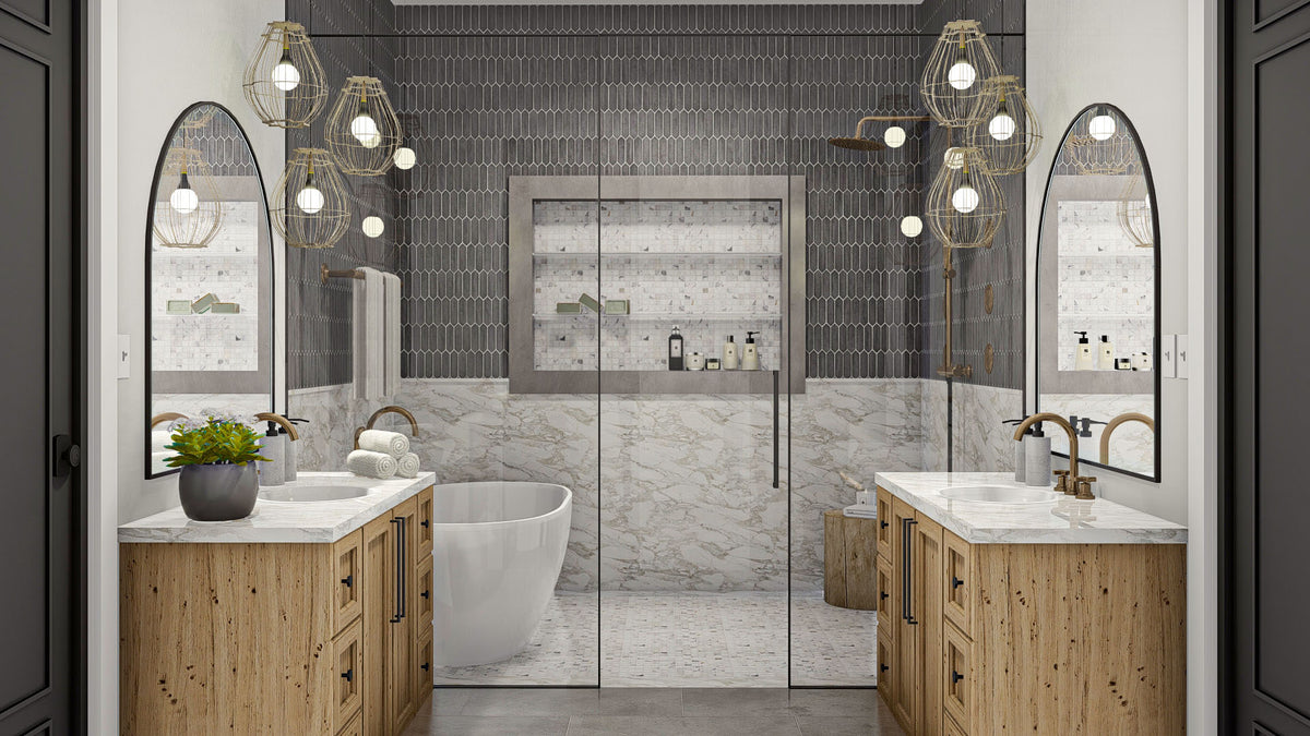 G7878-A Modern Cottage Master Bathroom, 5 Bedrooms, 4 Bathrooms, 2 Half Bathrooms | Fort Worth 30346