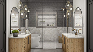 G7878-A Modern Cottage Master Bathroom, 5 Bedrooms, 4 Bathrooms, 2 Half Bathrooms | Fort Worth 30346