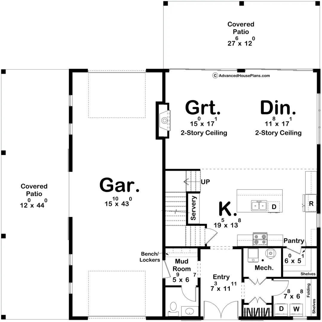 Pittston Farm Barndominium House - Main Floor Plan